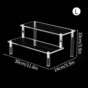 Acrylic Makeup Display Stand Clear Perfume Doll Jewelry Showcase Rack Cupcake Model Organize Shelf Home Decor Storage Accessory