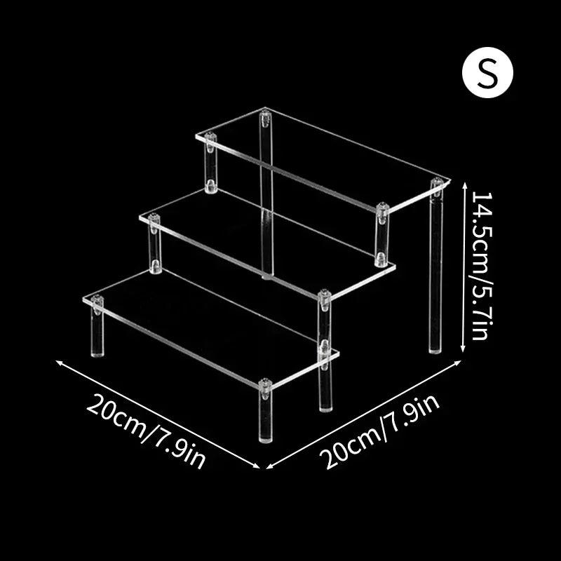 Acrylic Makeup Display Stand Clear Perfume Doll Jewelry Showcase Rack Cupcake Model Organize Shelf Home Decor Storage Accessory