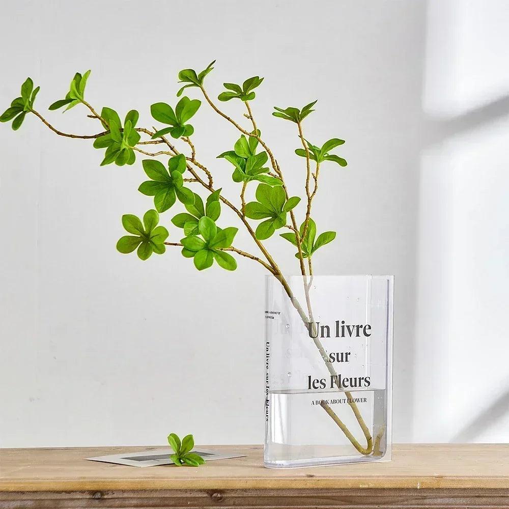 Acrylic Vase Book Vase Transparent Modern Decoration Home Table Flower Vase Wedding Hydroponic Room Plant Vases Vase Decor