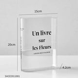 Acrylic Vase Book Vase Transparent Modern Decoration Home Table Flower Vase Wedding Hydroponic Room Plant Vases Vase Decor