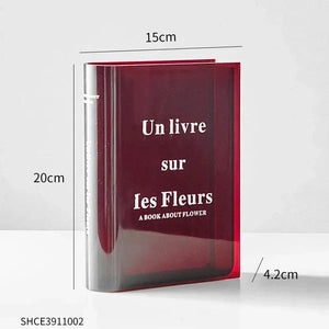 Acrylic Vase Book Vase Transparent Modern Decoration Home Table Flower Vase Wedding Hydroponic Room Plant Vases Vase Decor