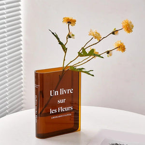 Acrylic Vase Book Vase Transparent Modern Decoration Home Table Flower Vase Wedding Hydroponic Room Plant Vases Vase Decor