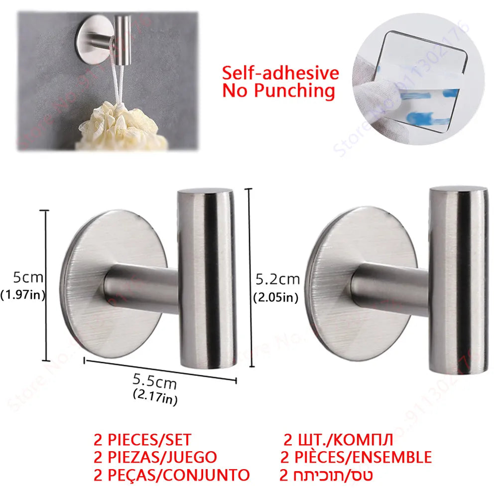 Adhesive Paper Towel Holder For Kitchen Napkin Rack Toilet Paper Holder Tissue Dispenser Cabinet Storage Bathroom Accessories