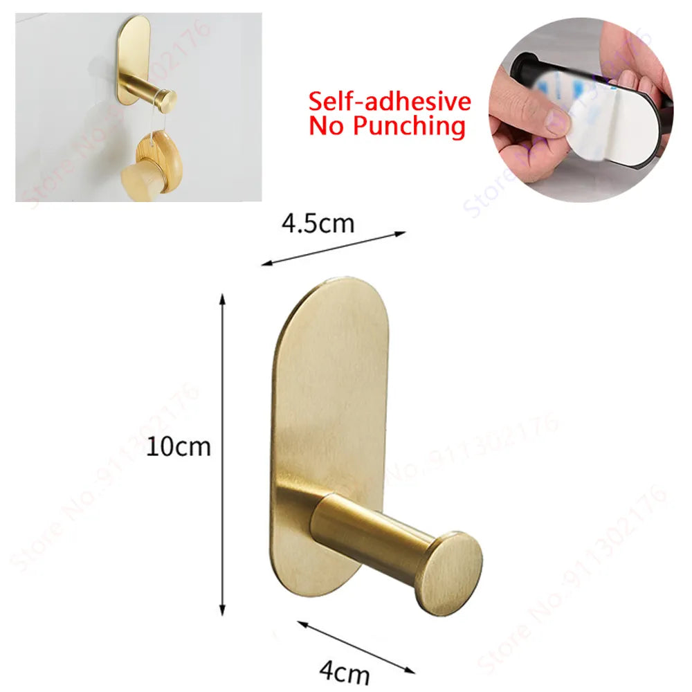 Adhesive Paper Towel Holder For Kitchen Napkin Rack Toilet Paper Holder Tissue Dispenser Cabinet Storage Bathroom Accessories