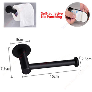 Adhesive Paper Towel Holder For Kitchen Napkin Rack Toilet Paper Holder Tissue Dispenser Cabinet Storage Bathroom Accessories