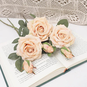 Artificial Long Branch Silk Rose Fake Flower For Home Wedding Vase Party Table DIY Decor Garden Arrangement Valentine's Day Gift