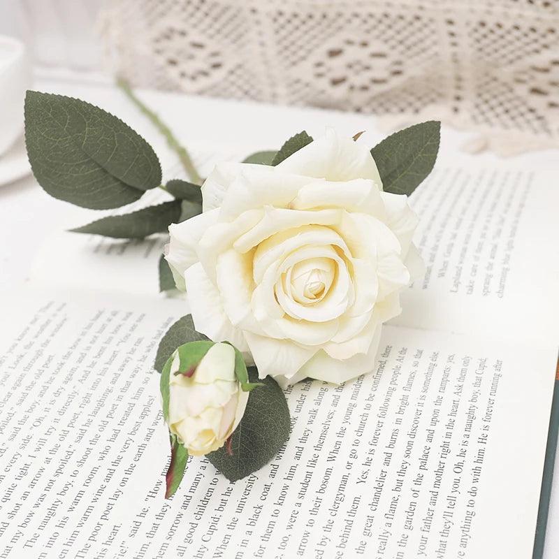 Artificial Long Branch Silk Rose Fake Flower For Home Wedding Vase Party Table DIY Decor Garden Arrangement Valentine's Day Gift