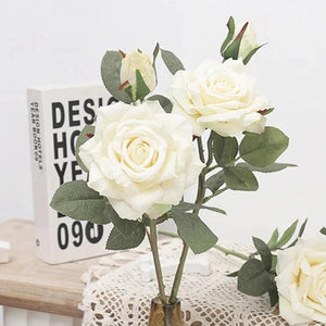 Artificial Long Branch Silk Rose Fake Flower For Home Wedding Vase Party Table DIY Decor Garden Arrangement Valentine's Day Gift