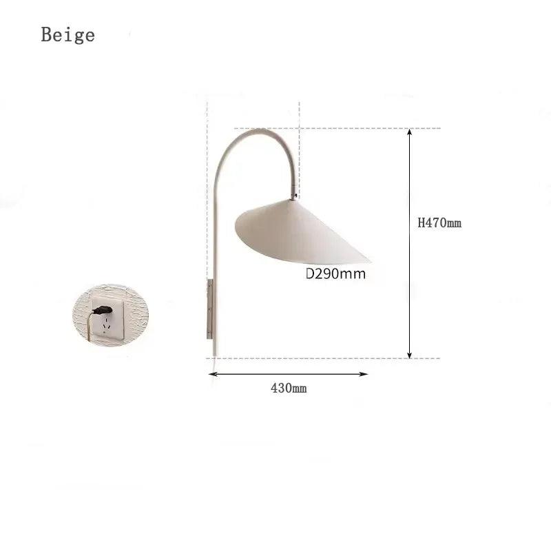 Arum Swivel Wall Lamp wabi-sabi adjustable lamp black and white replica design lamp restaurant bedroom bedside reading light