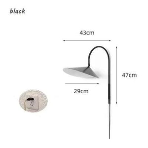 Arum Swivel Wall Lamp wabi-sabi adjustable lamp black and white replica design lamp restaurant bedroom bedside reading light