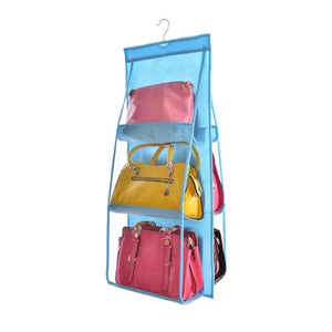 Bag Storage Artifact Handbag Holder Bedroom Wardrobe Closet Handbag Organizer Dust-proof 6/8 Pocket Hanging Handbag Organizer