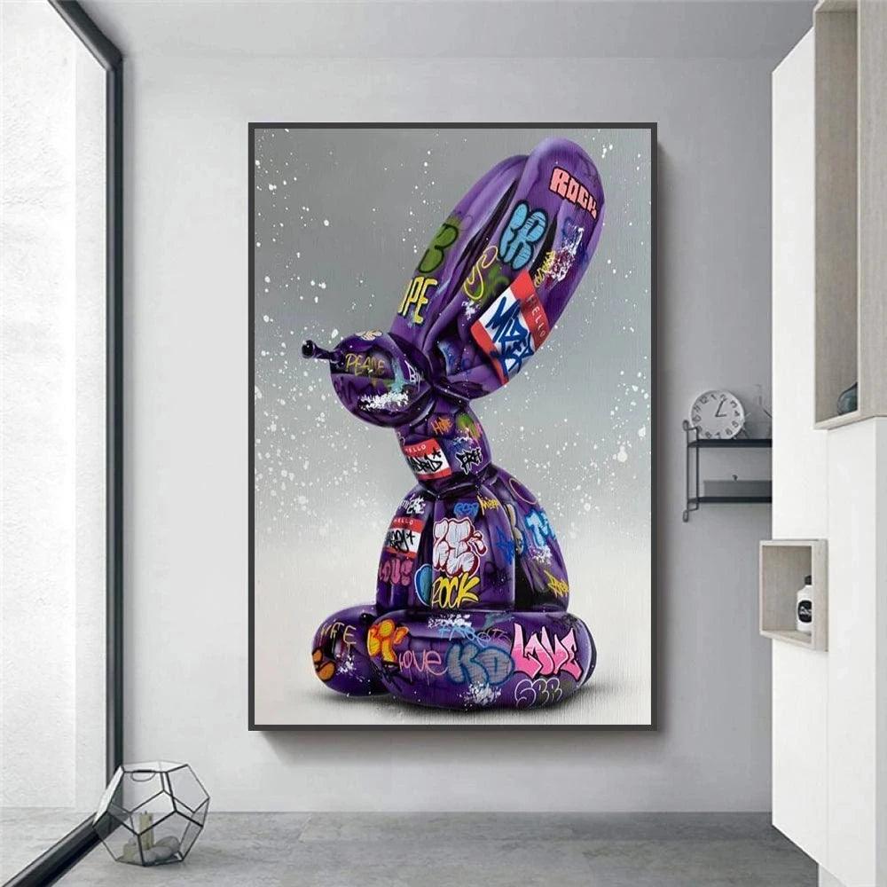 Balloon Dog Graffiti Canvas Painting Nordic Pop Style Decorative Poster Living Room Wall Art Prints Modern Home Decor Aesthetic