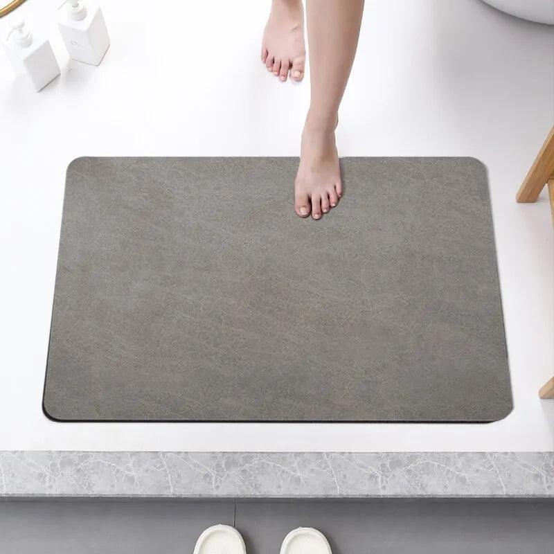 Bath Mats for Bathroom Non Slip Grey Memory Foam Bathroom Rugs Quick Dry Bath Mat