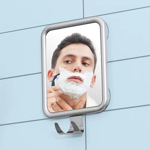 Bathroom Anti-fog Mirror Powerful Suction Cup Bath Shower Mirrors Wall Mounted Make Up Man Shaving Mirror With Shaver Holder