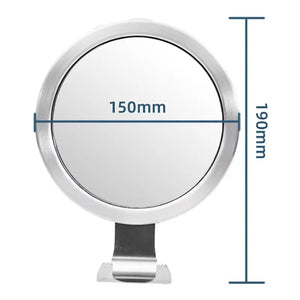 Bathroom Anti-fog Mirror Powerful Suction Cup Bath Shower Mirrors Wall Mounted Make Up Man Shaving Mirror With Shaver Holder