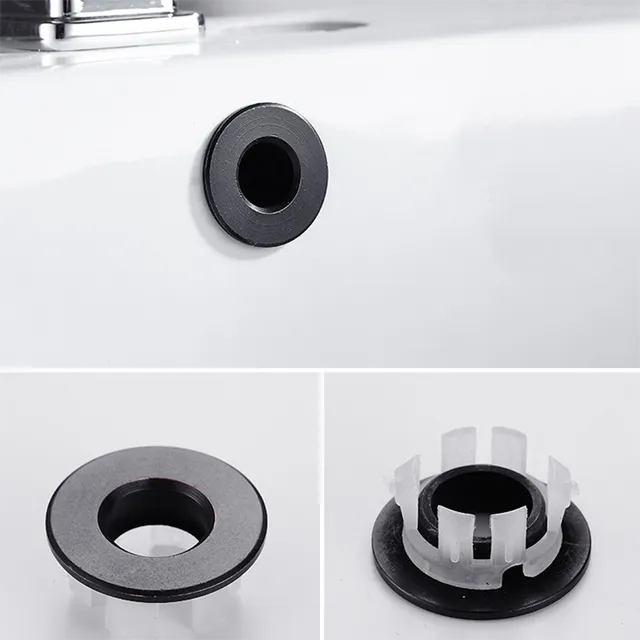 Bathroom Basin Faucet Sink Overflow Cover Brass Six Foot Ring Insert Replacement Hole Cover Cap Chrome Trim Bathroom Accessories