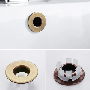 Bathroom Basin Faucet Sink Overflow Cover Brass Six Foot Ring Insert Replacement Hole Cover Cap Chrome Trim Bathroom Accessories