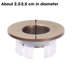 Bathroom Basin Faucet Sink Overflow Cover Brass Six-foot Ring Insert Replacement Hole Cover Cap Chrome Trim Bathroom Accessories