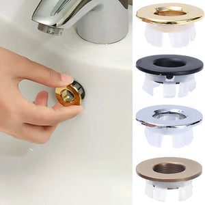 Bathroom Basin Faucet Sink Overflow Cover Brass Six-foot Ring Insert Replacement Hole Cover Cap Chrome Trim Bathroom Accessories