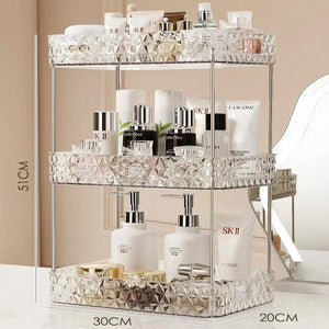 Bathroom Organizer Shelf Acrylic Makeup Storage Rack Large Capacity Skincare Cosmetic Liptick Home Holder New Free Shipping