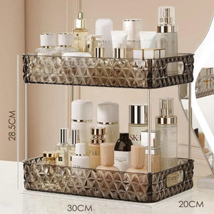 Bathroom Organizer Shelf Acrylic Makeup Storage Rack Large Capacity Skincare Cosmetic Liptick Home Holder New Free Shipping