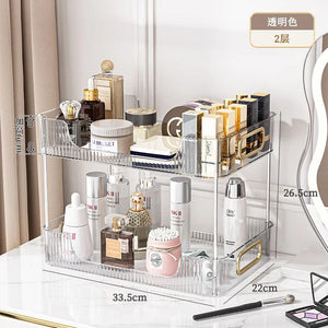 Bathroom Organizer Shelf Acrylic Makeup Storage Rack Large Capacity Skincare Cosmetic Liptick Home Holder New Free Shipping