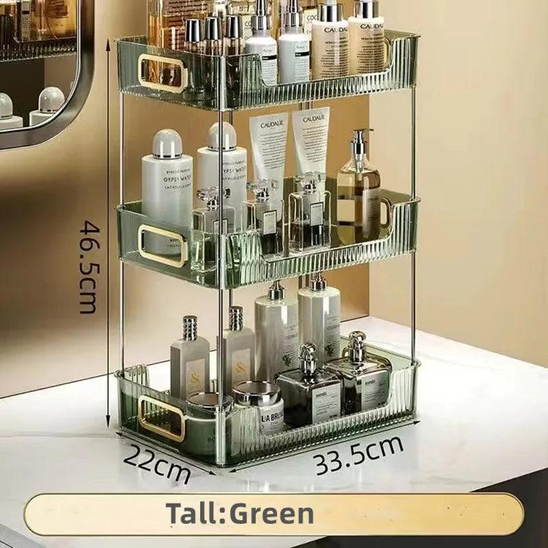 Bathroom Organizer Shelf Acrylic Makeup Storage Rack Large Capacity Skincare Cosmetic Liptick Home Holder New Free Shipping