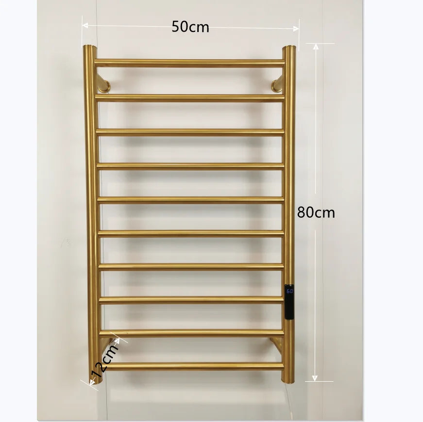 Bathroom equipment 304 stainless steel Wire drawing golden Hidden wiring Heated towel rail Towel rack Towel warmer 9042K