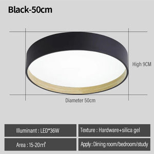 Bedroom lamp room master bedroom pot cover lamp log Japanese simple modern minimalist led ceiling lamp Nordic decorative lamp