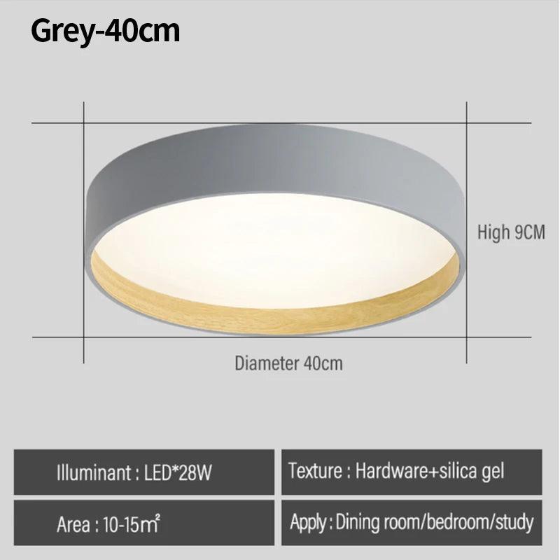 Bedroom lamp room master bedroom pot cover lamp log Japanese simple modern minimalist led ceiling lamp Nordic decorative lamp