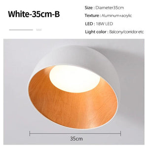 Bedroom lamp room master bedroom pot cover lamp log Japanese simple modern minimalist led ceiling lamp Nordic decorative lamp