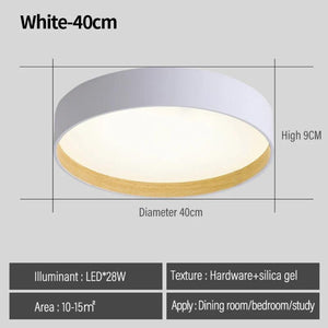 Bedroom lamp room master bedroom pot cover lamp log Japanese simple modern minimalist led ceiling lamp Nordic decorative lamp