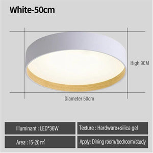 Bedroom lamp room master bedroom pot cover lamp log Japanese simple modern minimalist led ceiling lamp Nordic decorative lamp