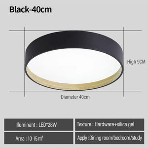 Bedroom lamp room master bedroom pot cover lamp log Japanese simple modern minimalist led ceiling lamp Nordic decorative lamp