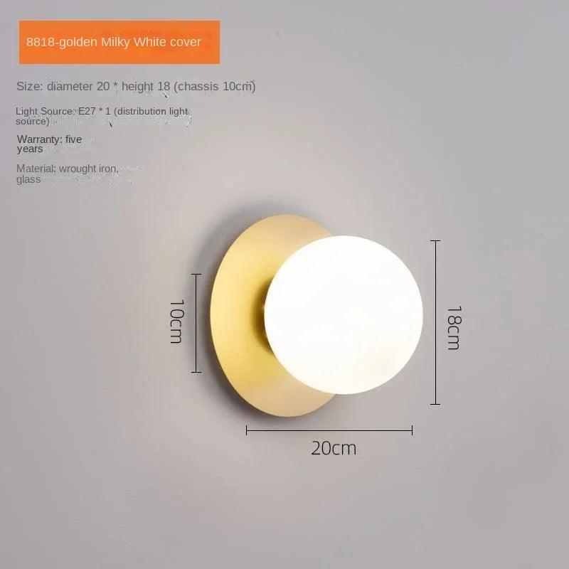 Bedside Wall Lamp for Bedroom Stairs Indoor LED Wall Lighting Wall Sconce for Home with G9 9W Light Bulb Living Room Gold Black