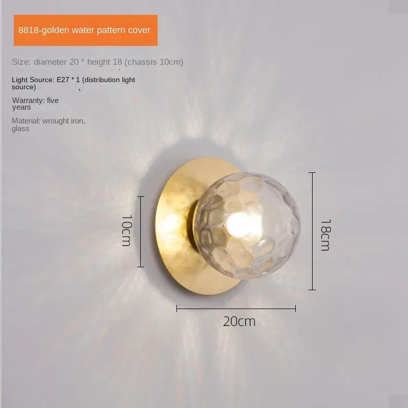 Bedside Wall Lamp for Bedroom Stairs Indoor LED Wall Lighting Wall Sconce for Home with G9 9W Light Bulb Living Room Gold Black