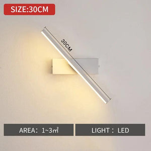 Bedside wall lamp bedroom simple modern led lamp creative rotatable living room study wall aisle wall lamp