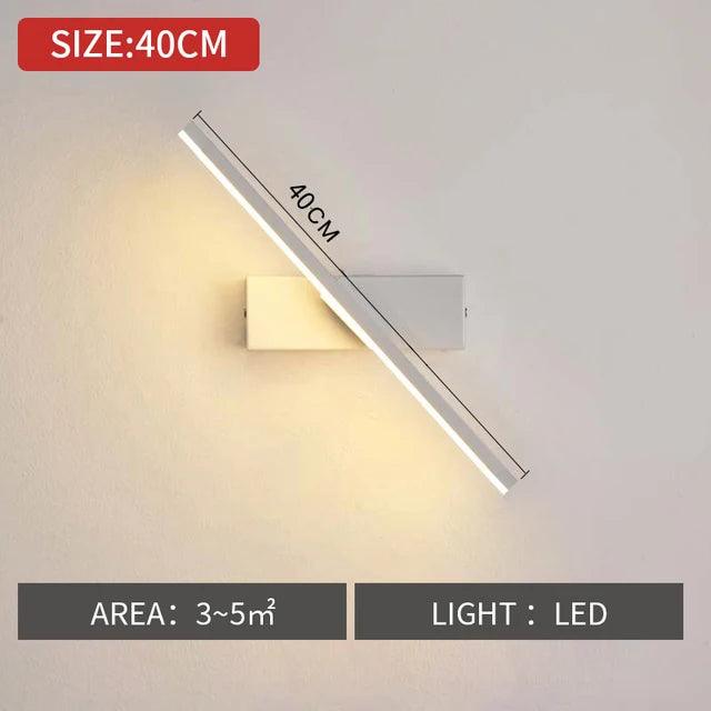 Bedside wall lamp bedroom simple modern led lamp creative rotatable living room study wall aisle wall lamp