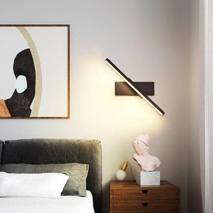 Bedside wall lamp bedroom simple modern led lamp creative rotatable living room study wall aisle wall lamp