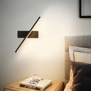 Bedside wall lamp bedroom simple modern led lamp creative rotatable living room study wall aisle wall lamp