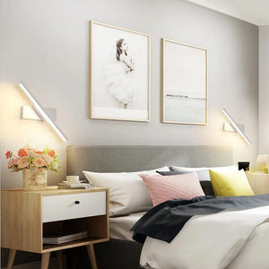 Bedside wall lamp bedroom simple modern led lamp creative rotatable living room study wall aisle wall lamp