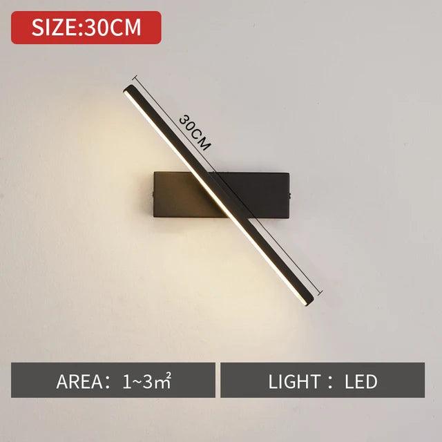 Bedside wall lamp bedroom simple modern led lamp creative rotatable living room study wall aisle wall lamp