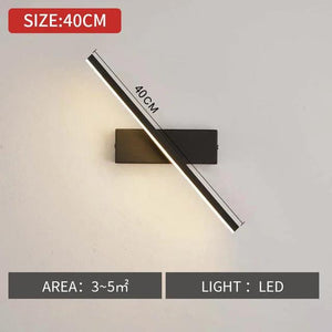 Bedside wall lamp bedroom simple modern led lamp creative rotatable living room study wall aisle wall lamp