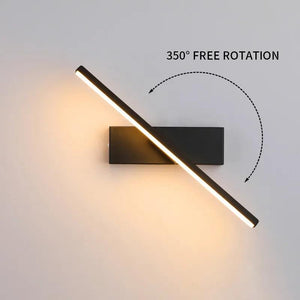 Bedside wall lamp bedroom simple modern led lamp creative rotatable living room study wall aisle wall lamp