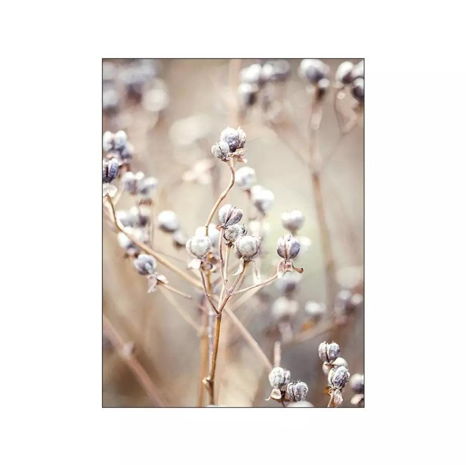 Beige Reed Dandelion Grass Cow Natural Wall Art Canvas Painting Nordic Posters And Prints Wall Pictures For Living Room Decor