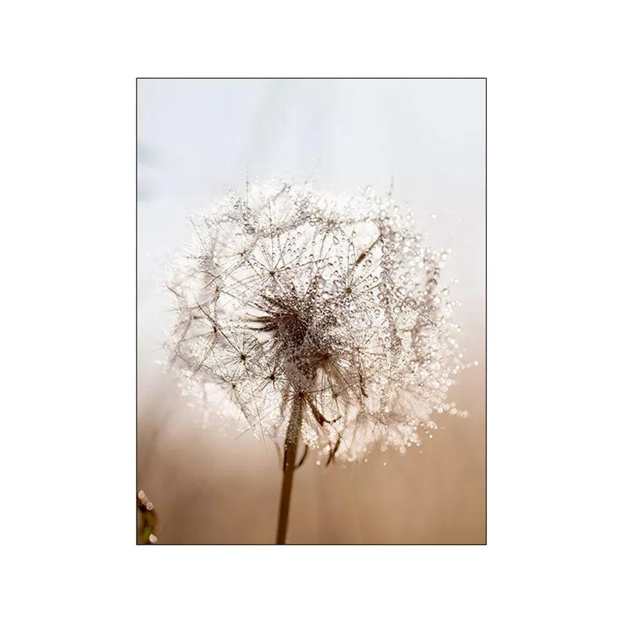 Beige Reed Dandelion Grass Cow Natural Wall Art Canvas Painting Nordic Posters And Prints Wall Pictures For Living Room Decor