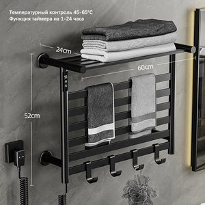 Black/White/Gray Towel Dryer.Digital Display Electric Towel Rack With Shelf.Bathroom Temperature Control Timing Towel Warmer.