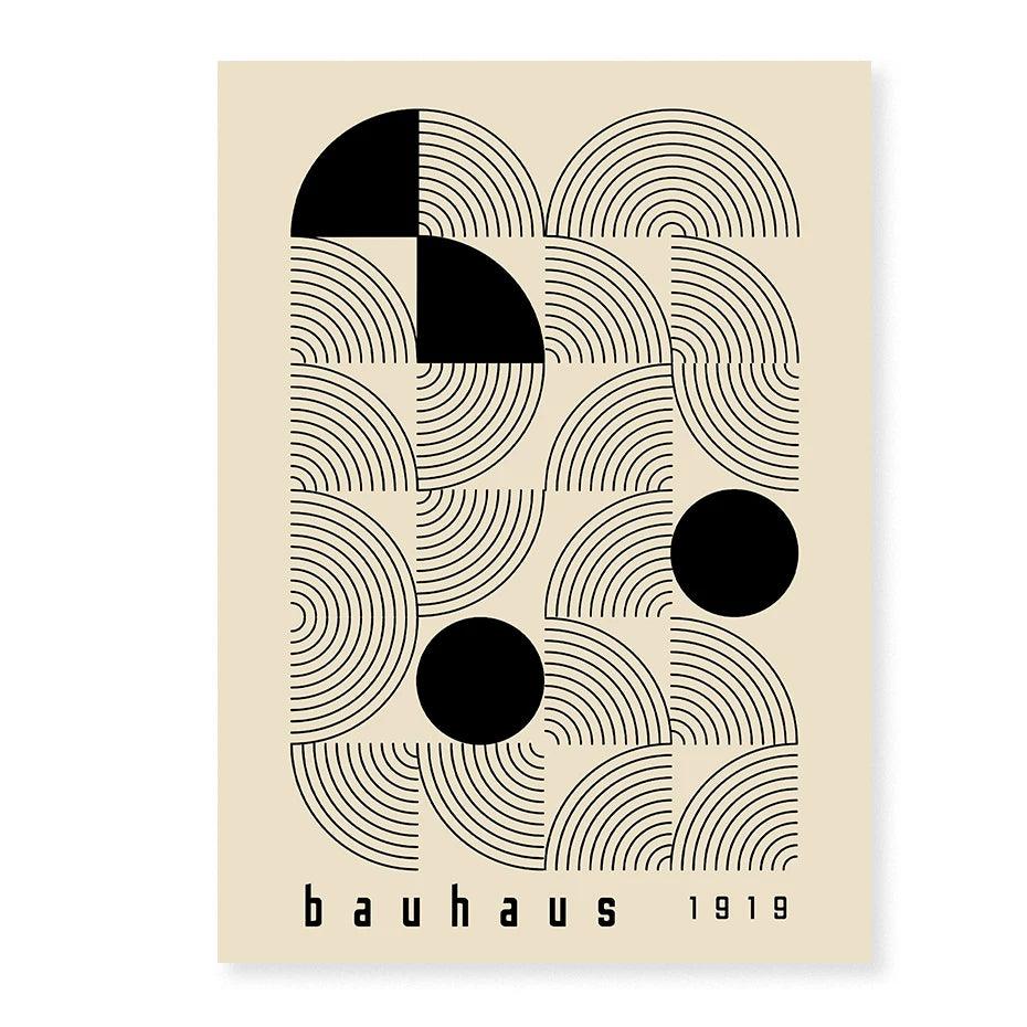 Boho Bauhaus Artwork Poster Mid Century Modern Wall Art Canvas Painting Retro Print Picture Living Room Gallery Interior Decor