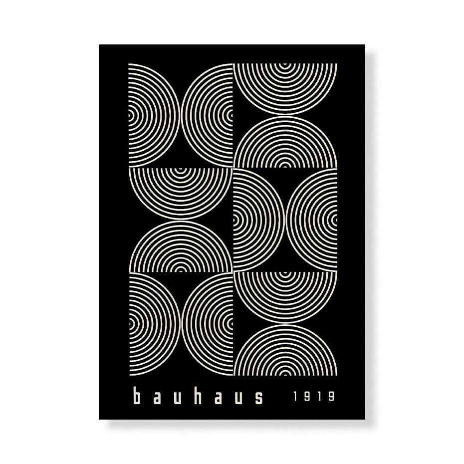 Boho Bauhaus Artwork Poster Mid Century Modern Wall Art Canvas Painting Retro Print Picture Living Room Gallery Interior Decor