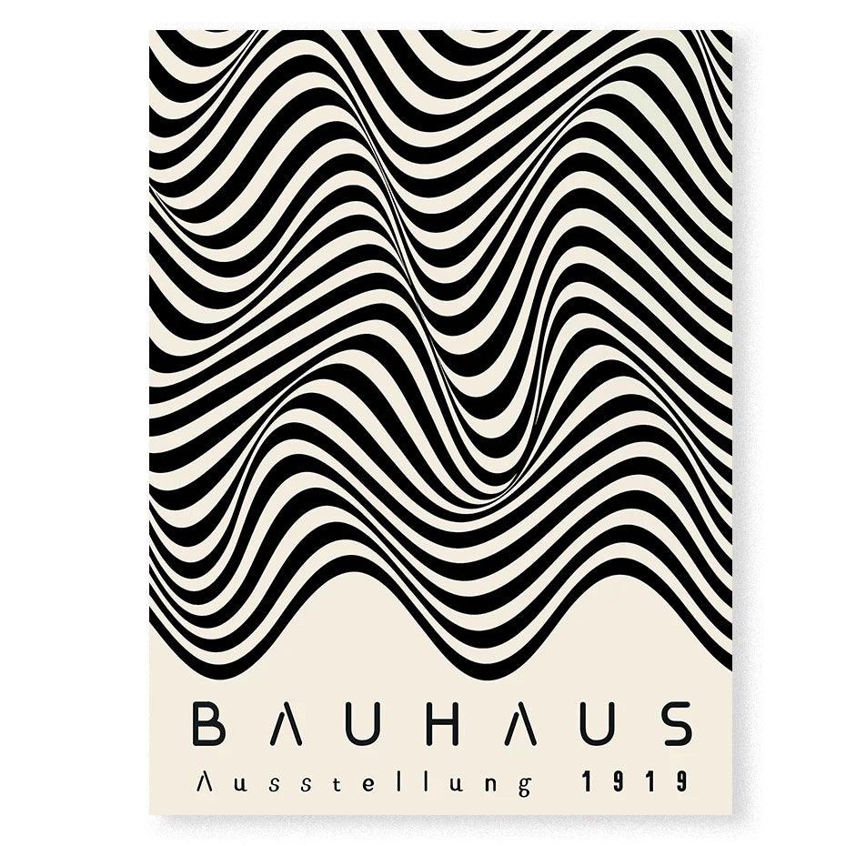 Boho Bauhaus Artwork Poster Mid Century Modern Wall Art Canvas Painting Retro Print Picture Living Room Gallery Interior Decor